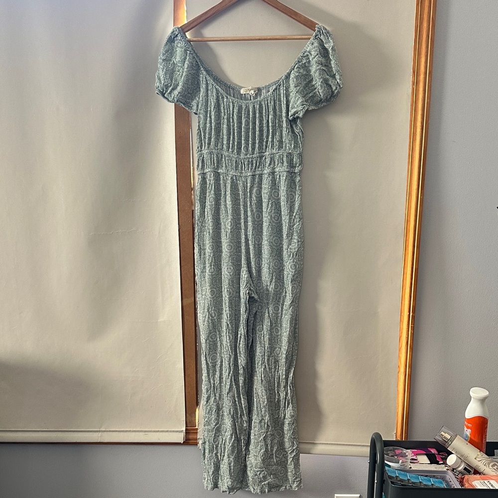 Rewind Green Patterned Jumpsuit